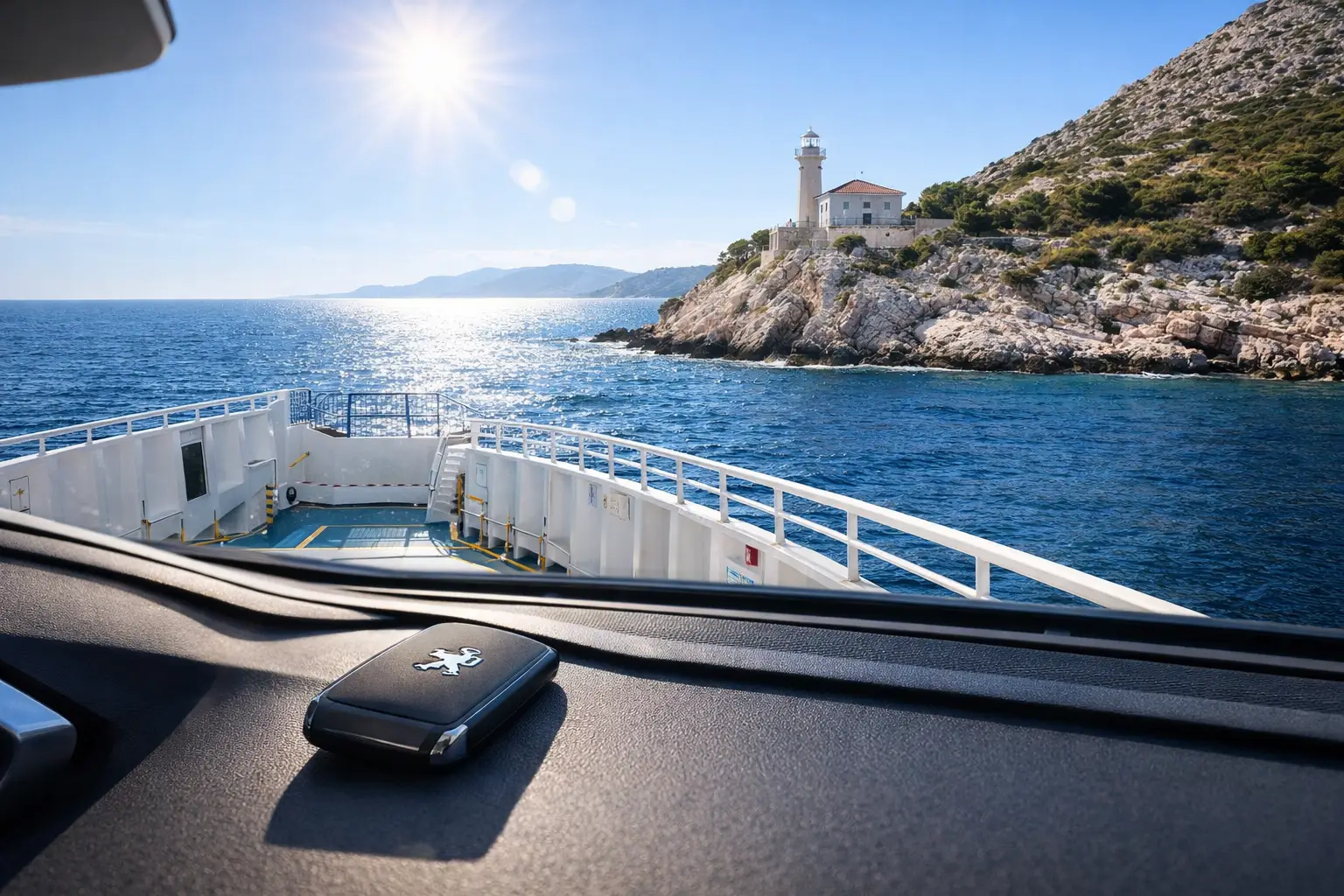 Clés de voiture et ambiance estivale en Croatie